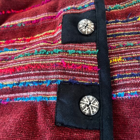 VINTAGE White Stag Tapestry Jacket Brown Red Yellow Blue Size Medium 8 / 10 - Picture 7 of 11